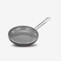 Grey nonstick press aluminum fry pan with stainless steel handle